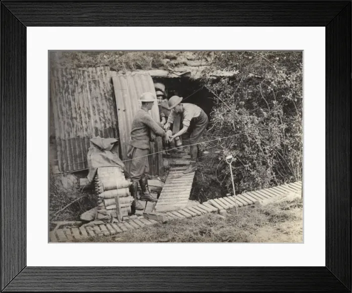 Framed Print : New Zealand howitzer battery moving shells, WW1 Framed Print : New Zealand howitzer battery moving shells, WW1