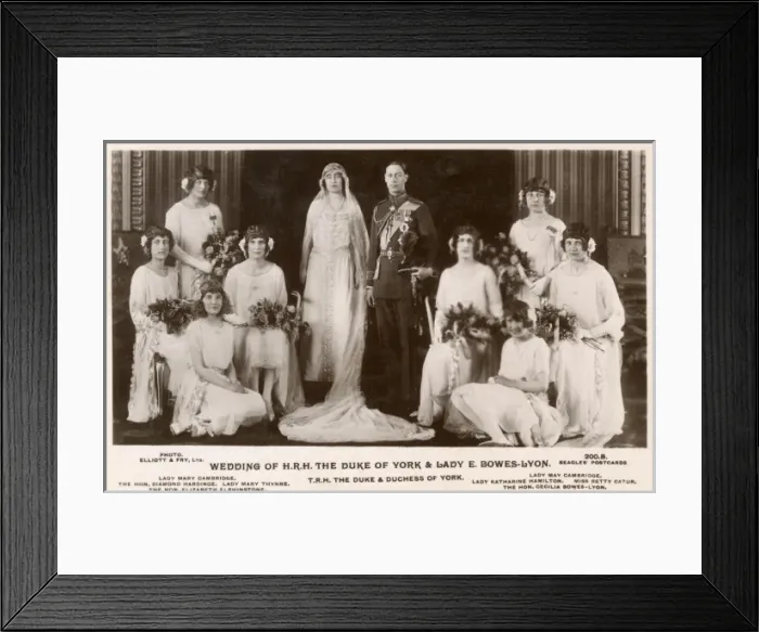 Framed Print : Wedding of The Duke of York and Elizabeth Bowes-Lyon Framed Print : Wedding of The Duke of York and Elizabeth Bowes-Lyon