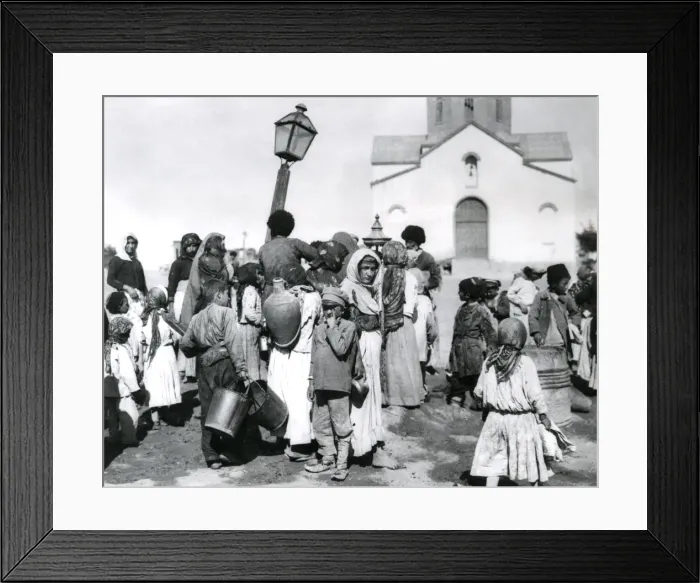 Framed Print : Armenian refugees at Baku, Armenia, WW1