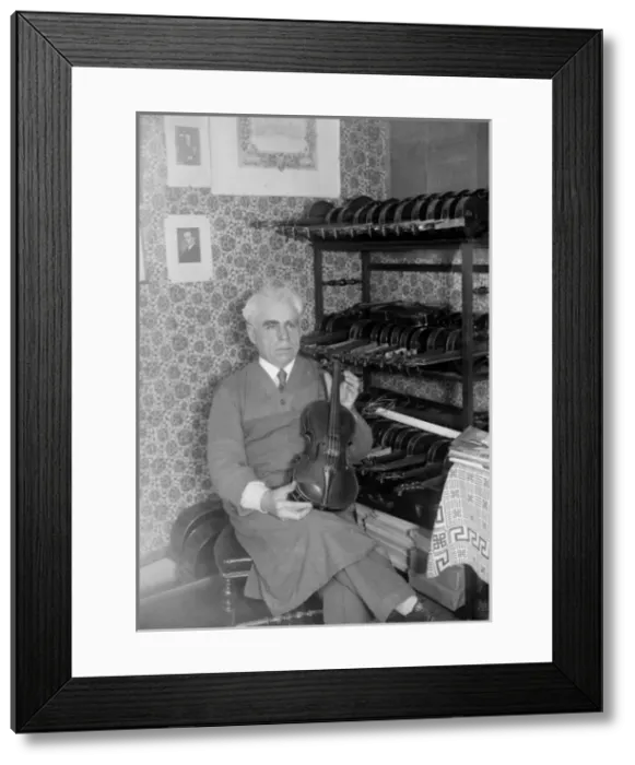 Framed Print : Violin Maker 1930S Framed Print : Violin Maker 1930S
