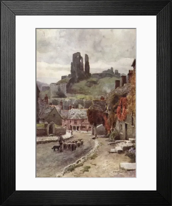 Framed Print : Corfe Castle Dorset Framed Print : Corfe Castle Dorset