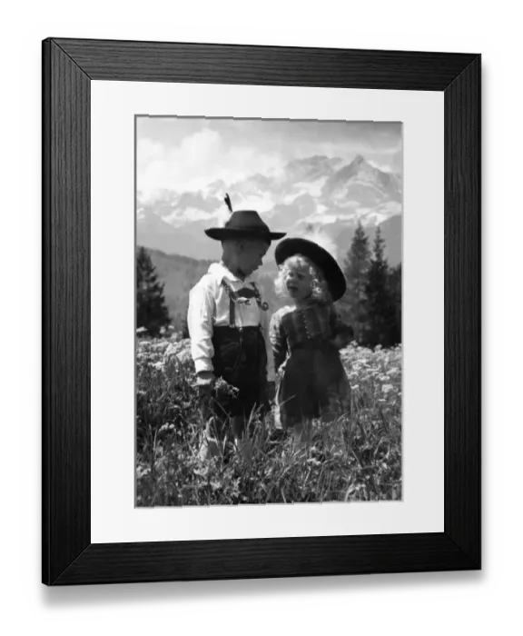 Framed Print : Tyrolean Children Framed Print : Tyrolean Children