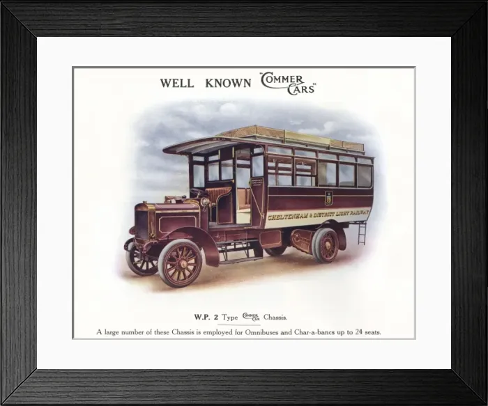 Framed Print : Commer Bus 1914 Framed Print : Commer Bus 1914