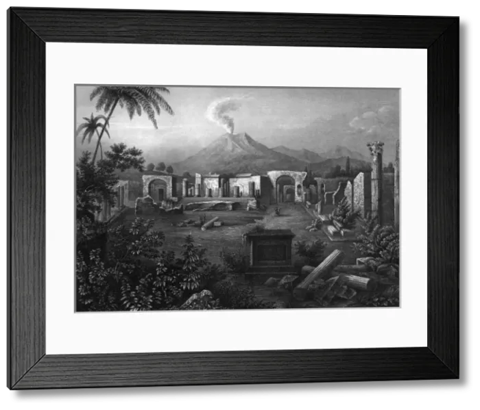 Framed Print : Pompeii Forum 1850 Framed Print : Pompeii Forum 1850