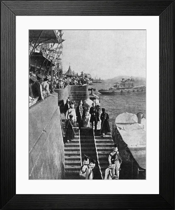 Framed Print : Lord Curzons Departure from Bombay Framed Print : Lord Curzons Departure from Bombay