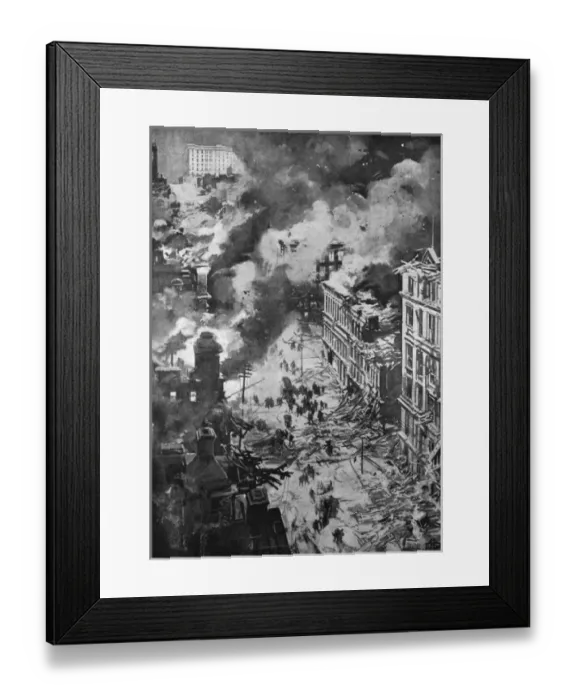 Framed Print : The San Francisco earthquake of April 18, 1906 Framed Print : The San Francisco earthquake of April 18, 1906
