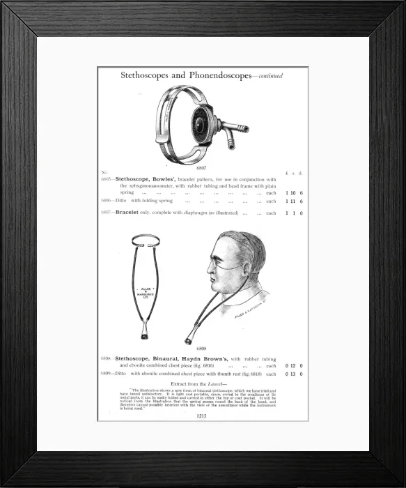 Framed Print : Browns Stethoscope Framed Print : Browns Stethoscope