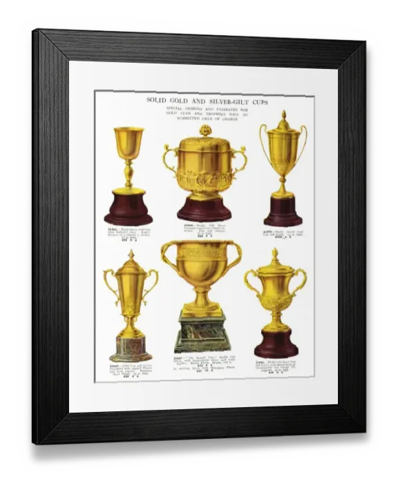 Framed Print : Presentation Cups Framed Print : Presentation Cups