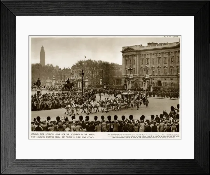 Framed Print : Coronation of King George VI and Queen Elizabeth 1937 Framed Print : Coronation of King George VI and Queen Elizabeth 1937