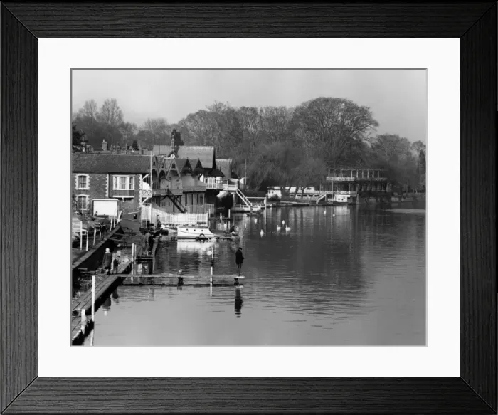 Framed Print : Thames Boathouses Framed Print : Thames Boathouses