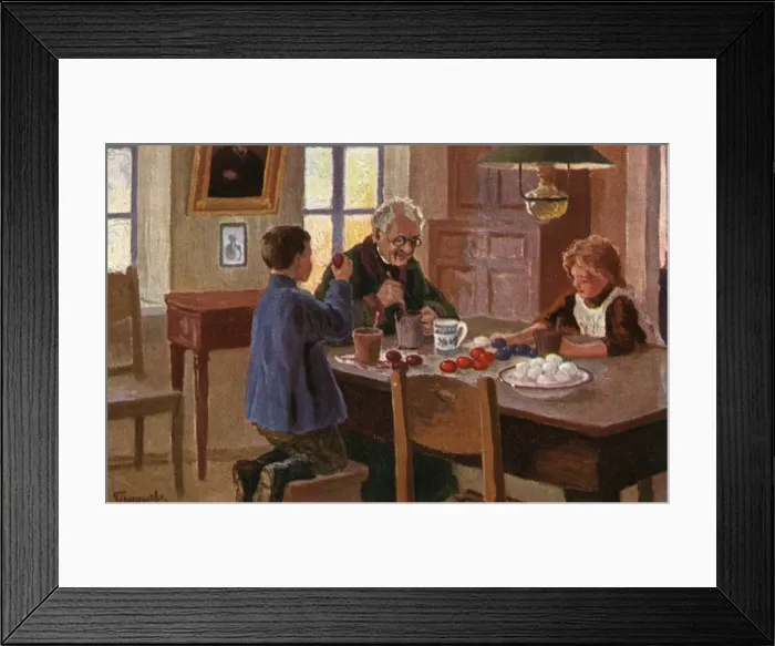 Framed Print : Painting Easter Eggs Framed Print : Painting Easter Eggs