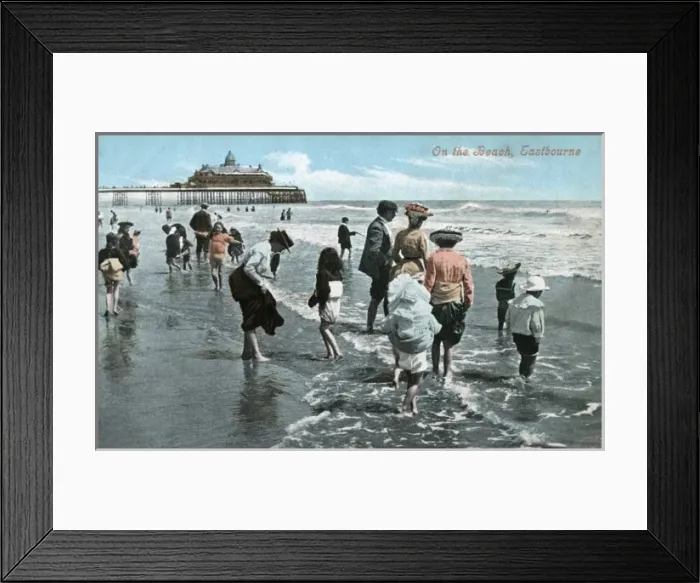 Framed Print : Paddling Eastbourne Framed Print : Paddling Eastbourne