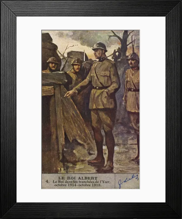Framed Print : Albert I in Trenches Framed Print : Albert I in Trenches