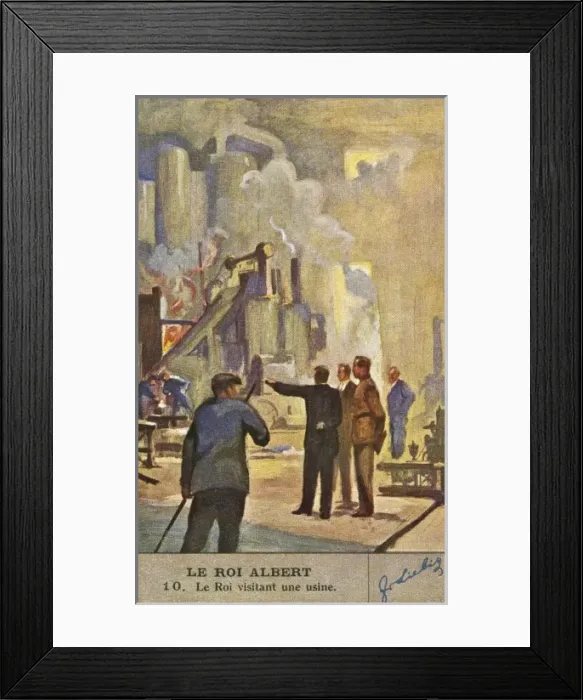 Framed Print : Albert Visits Factory Framed Print : Albert Visits Factory