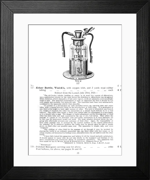 Framed Print : Visicks Ether Bottle Framed Print : Visicks Ether Bottle
