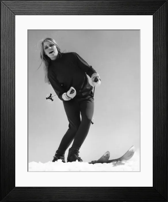 Framed Print : Blonde Skier Framed Print : Blonde Skier