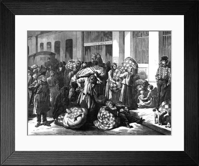 Framed Print : Distress in Paris 1874 Framed Print : Distress in Paris 1874