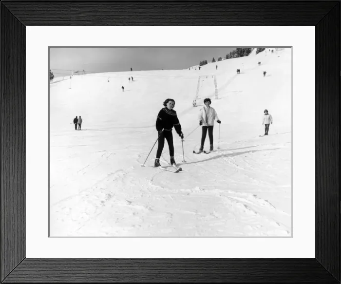 Framed Print : Learning to Ski Framed Print : Learning to Ski