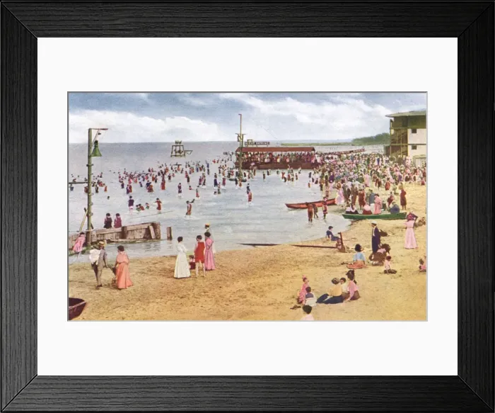 Framed Print : Chicago Bathing Beach Framed Print : Chicago Bathing Beach