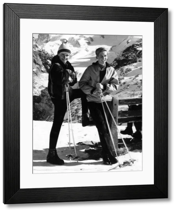 Framed Print : Young Skiers Framed Print : Young Skiers