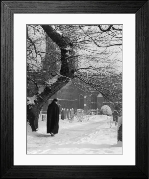 Framed Print : Snowy Morning Service Framed Print : Snowy Morning Service