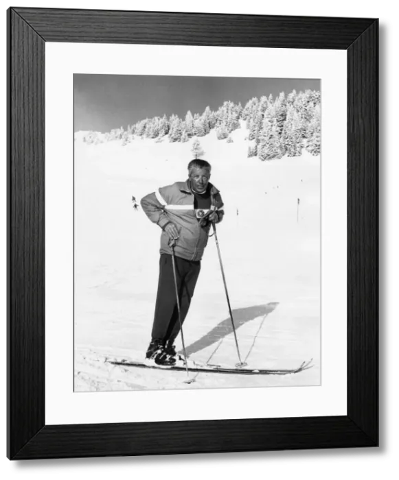 Framed Print : Middle Aged Skier Framed Print : Middle Aged Skier