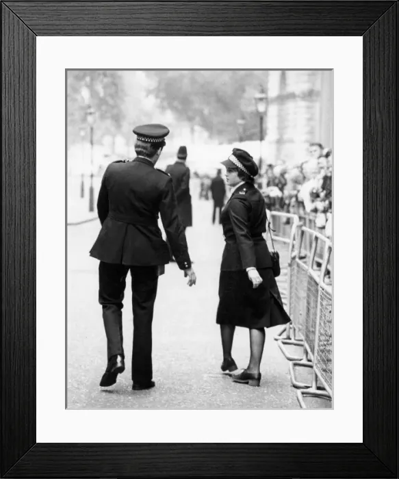 Framed Print : Policeman & Policewoman Framed Print : Policeman & Policewoman