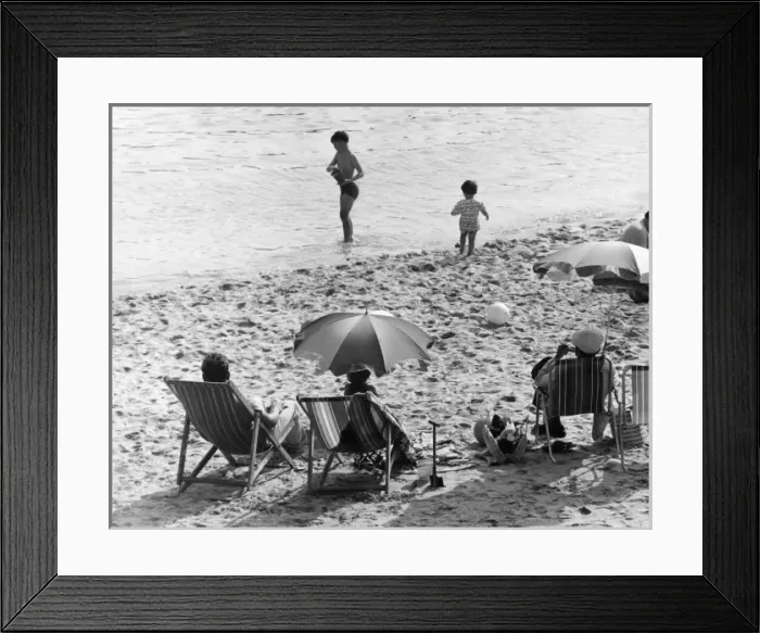 Framed Print : Beach Scene Framed Print : Beach Scene