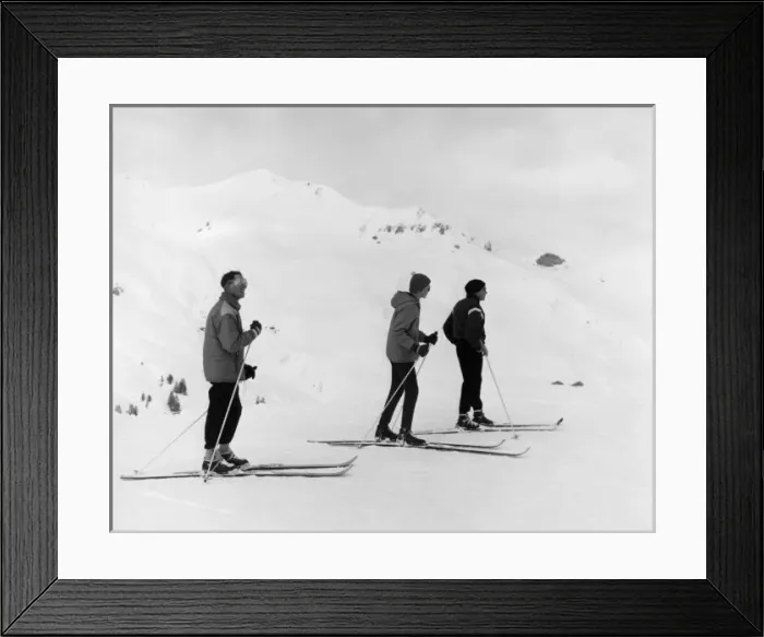 Framed Print : Three Skiers Framed Print : Three Skiers