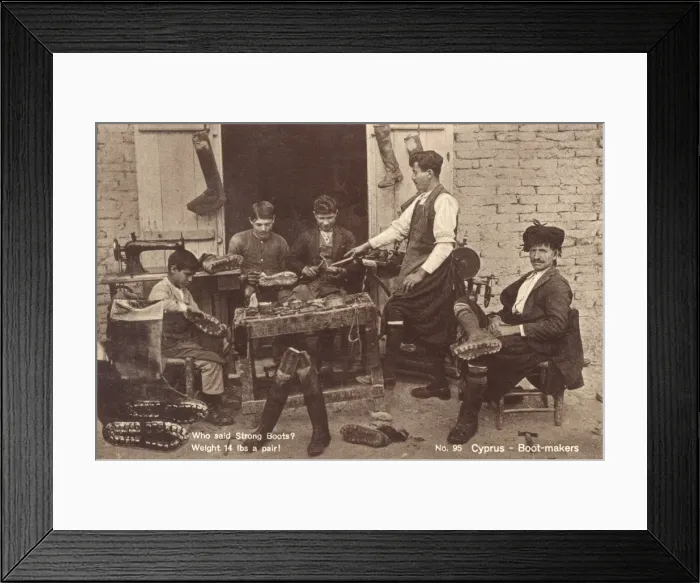 Framed Print : Bootmakers in Cyprus Framed Print : Bootmakers in Cyprus