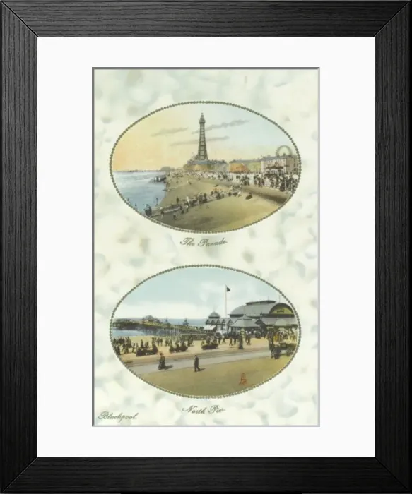 Framed Print : Blackpool - North Pier & The Parade Framed Print : Blackpool - North Pier & The Parade