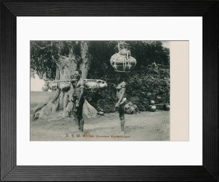 Framed Print : Namibia - Ovambo water carriers Framed Print : Namibia - Ovambo water carriers