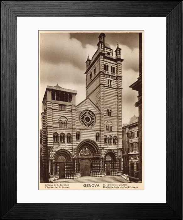 Framed Print : Genoa, Italy - St Lorenzos Church