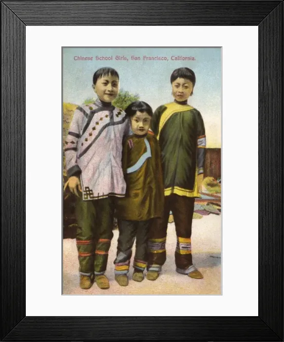 Framed Print : Chinese Schoolgirls - San Francisco Framed Print : Chinese Schoolgirls - San Francisco
