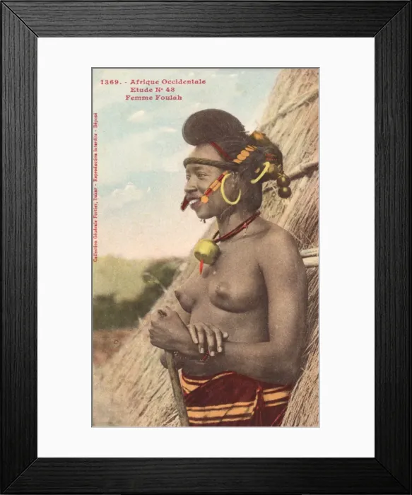 Framed Print : Guinea, Africa - A Fula Girl Framed Print : Guinea, Africa - A Fula Girl