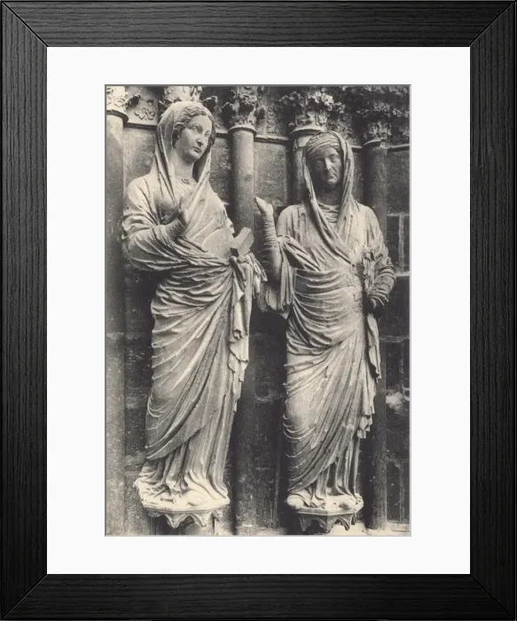 Framed Print : Riems, France - Carving of the Visitation Framed Print : Riems, France - Carving of the Visitation