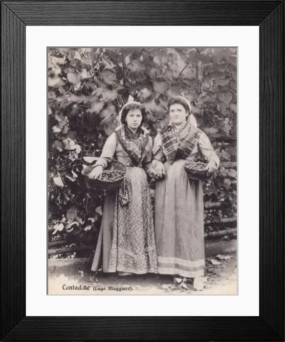 Framed Print : Country Women in the Lake Maggiore Region of Italy Framed Print : Country Women in the Lake Maggiore Region of Italy