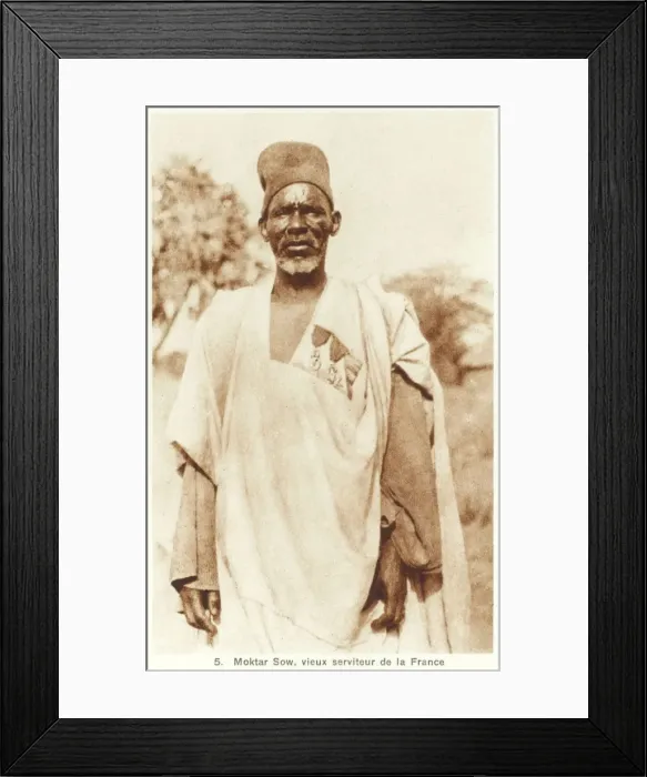 Framed Print : Chad, Africa - An elderly French colonial soldier Framed Print : Chad, Africa - An elderly French colonial soldier
