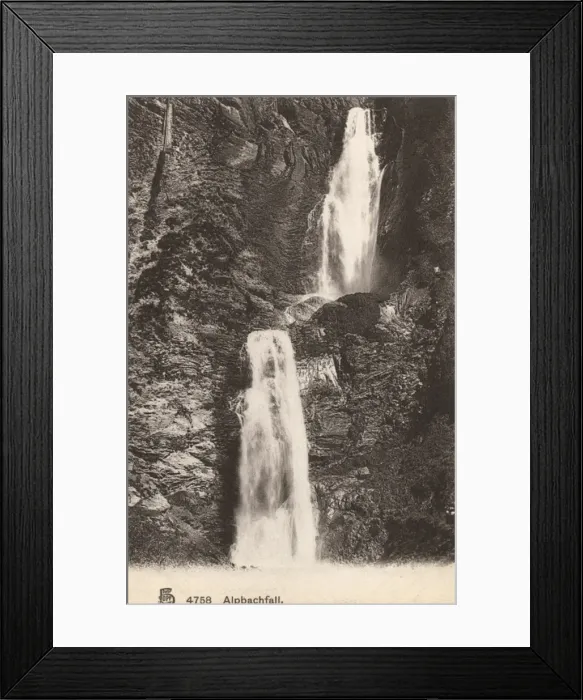 Framed Print : Swiss Alps - Mountain Stream Waterfall Framed Print : Swiss Alps - Mountain Stream Waterfall
