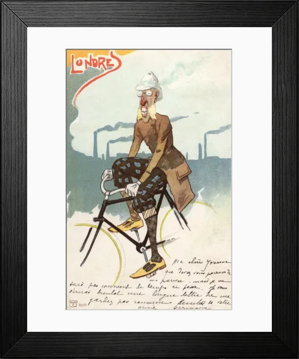 Framed Print : French view of an English Gent in London Framed Print : French view of an English Gent in London