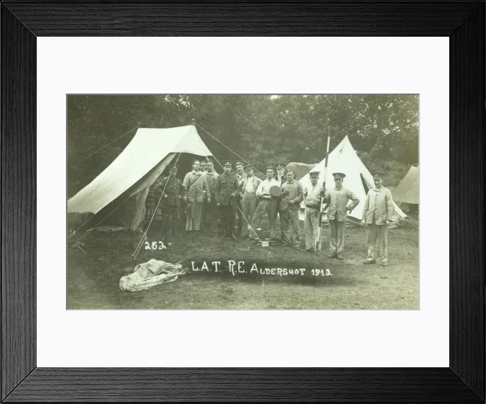 Framed Print : Training Camp for Royal Engineers at Aldershot Framed Print : Training Camp for Royal Engineers at Aldershot