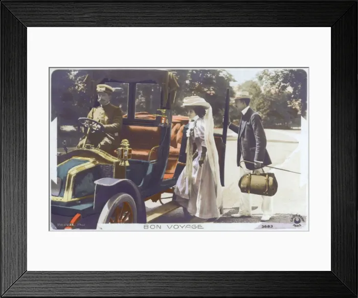Framed Print : Off for a ride in a taxi