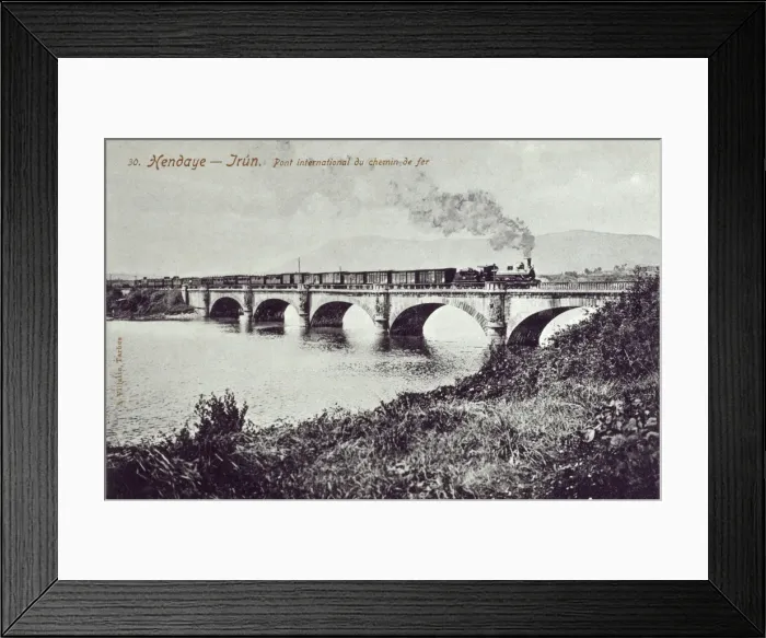 Framed Print : Railway connecting Spain and France Framed Print : Railway connecting Spain and France