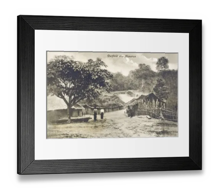 Framed Print : Cameroonian Village Framed Print : Cameroonian Village