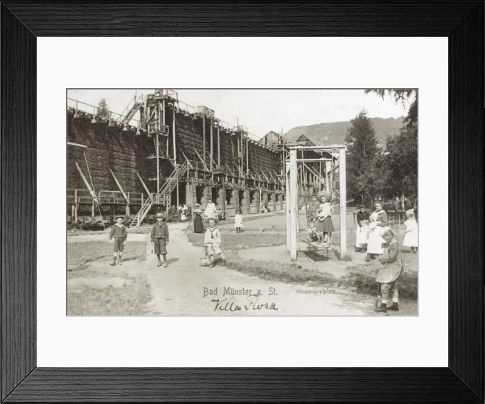Framed Print : Childrens Playground - Bad Munster am Stein-Edernburg Framed Print : Childrens Playground - Bad Munster am Stein-Edernburg