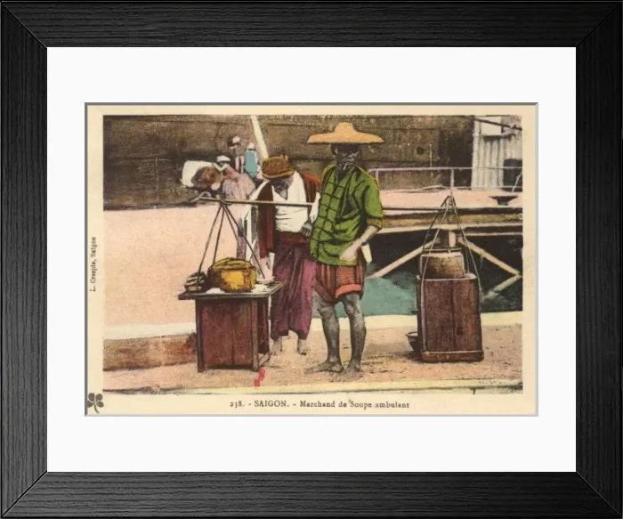 Framed Print : Itinerant Soup seller - Vietnam Framed Print : Itinerant Soup seller - Vietnam