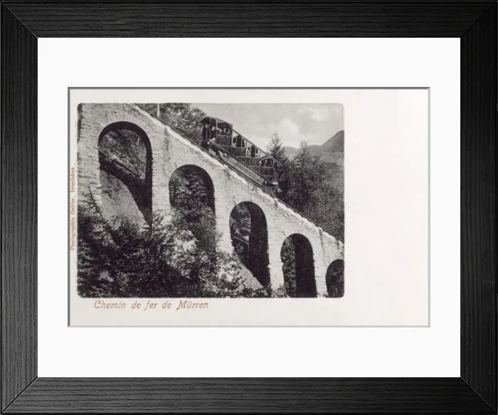 Framed Print : Murren Mountain Funicular Railway - Switzerland Framed Print : Murren Mountain Funicular Railway - Switzerland