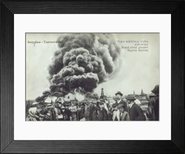 Framed Print : Ukraine - Explosion at a Naphta Well Framed Print : Ukraine - Explosion at a Naphta Well