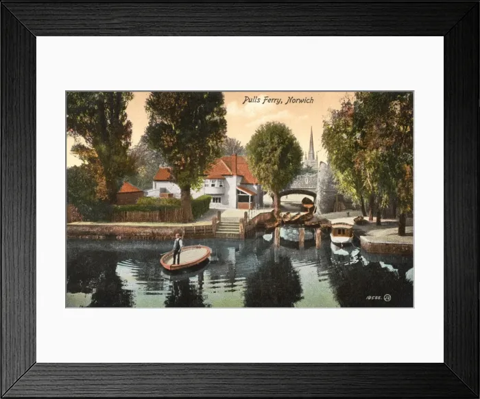 Framed Print : Pulls Ferry, Norwich, Norfolk, England Framed Print : Pulls Ferry, Norwich, Norfolk, England