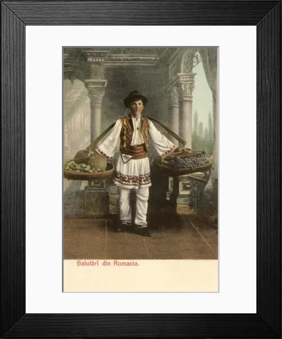 Framed Print : Young Romanian Boy in traditional costume Framed Print : Young Romanian Boy in traditional costume